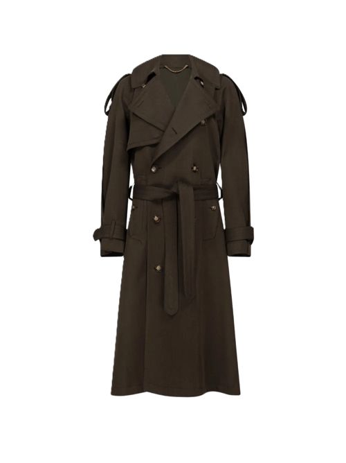 Trench doppiopetto con cintura Victoria Beckham | 1426WCT007669B10008 GOLDEN EMBER